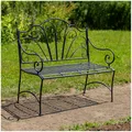 Produktbild: HTI living Gartenbank aus Metall romantische Sitzbank für Terrasse und Garten Sitzbank Metall nostalgisch