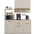 Produktbild: Vicco Egbert SingleKüche Greige 160 cm mit Ausziehbarem TischEgbert ohne E-Geräte