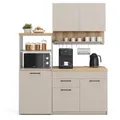 Produktbild: Vicco Singleküche, Greige, Honigeiche, Holzwerkstoff, Küchenblock,Rechteckig, 160x81.6x60 cm, Küchen, Küchenzeilen & Küchenblöcke, Küchenzeilen ohne Geräte