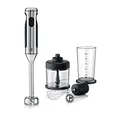 Produktbild: WMF Lineo Stabmixer Set 5-teilig, Pürierstab, Schneebesen, Milchaufschäumer, Zerkleinerer, 700 Watt, Zauberstab inkl. 1l-Mixbehälter, edelstahl matt