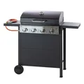 Produktbild: Gasgrill Grillwagen Grill Texas 4X 4 Brenner Grillrost 59x35 cm 12 kW m. Ablagen