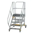 Produktbild: MUNK Aluminium-Plattformtreppe fahrbar 45° 5 Stufen