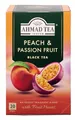 Produktbild: Ahmad Tea - Peach & Passionfruit - Schwarztee mit Pfirsich und Passionsfrucht - Mit Fruchtstücken - Einzeln Verpackte, Aromaversiegelte Teebeutel mit 2g Tee pro Portion - 20 Teebeutel mit Band