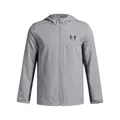 Produktbild: Under Armour Jungen Rival Gewebte Jacket, Wasserabweisende und leichte Trainingsjacke, leichte Sportjacke mit Seitentaschen,Mod Gray/Castlerock/Black,YMD