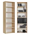 Produktbild: mokebo Bücherregal Der Bücherwurm, 60x180x34,5 cm, in Sonoma Eiche, Aktenregal, Standregal, Holzregal fürs Wohnzimmer, Kinderzimmer, Büro