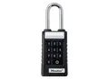 Produktbild: Masterlock Vorhängeschloss mit Bluetooth®, mit verlängertem Bügel, schwarz