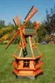 Produktbild: Windmühle kugelgelagert, wahlweise mit Solarbeleuchtung (grün, Höhe 100 cm)