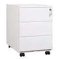 Produktbild: Rollcontainer Metall, Mobiler Aktenschrank Büroschrank mit 3 Schubladen SK024ws