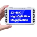 Produktbild: VEVOR Tragbare Digitale Lupe, 5 Zoll HD elektronische Leselupe, Lesehilfe für Sehschwäche, 2- bis 48-facher Zoom, mit 13 MP Nah- & Fernobjektiv, 26 Farben, AV- & HDMI-Ausgang, klappbarer Griff