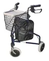 Produktbild: Actimo Delta 3-Rad Rollator Blau Faltbar Korb Tasche Tablett Leicht 120kg