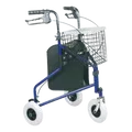 Produktbild: Actimo Delta 3-Rad Rollator blau faltbar mit Korb Tablett Tasche bis 120 kg