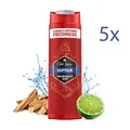 Produktbild: 5x Old Spice CAPTAIN 3in1 Duschgel 250 ml Duschgel & Shampoo Anhaltend Frisch