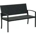 Produktbild: Outsunny - Gartenbank Polyrattan 2-Sitzer UV-beständig Sitzbank mit ergonomischen Armlehnen Rückenlehne Gartenmöbel Parkbank bis 240kg belastbar