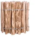 Produktbild: SEVICO 5m Staketenzaun 60cm x 5m mit Lattenabstand 3-4cm Zaunlatte Gartenzaun aus Haselnuss Natur STAHLKRAMPEN GRATIS V34 3-4 - Braun