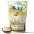 Produktbild: NaturaleBio Flohsamenschalen Gemahlen, 99% Reinheit, 200g natürliche Flohsamen Bio, Psyllium Samenschalen, Naturbelassen, rein, Ballaststoffreich, Vegan, Zum Auflösen in Wasser, Getränken und Säften.