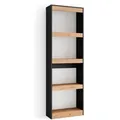 Produktbild: REGAL eiche, schwarz, 60/25/186cm