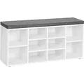Produktbild: VASAGLE Schuhbank LHS010W01 weiß, grau Holz 104,0 cm