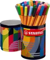 Produktbild: Fineliner - STABILO point 88 - ARTY - 45er Metalldose - mit 45 verschiedenen Far