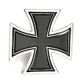 Produktbild: hegibaer Kreuz Silberfarben Biker Motorrad Gothic Metall Button Badge Pin Anstecker 0124