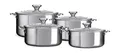 Produktbild: LE CREUSET Topf-Set Topf-Set 4-tlg. edelstahl, Edelstahl, Aluminium (4-tlg., 4-tlg), Kochtopf-Set 4-teilig, 3-Ply Edelstahl, Fleisch- & Bratentopf