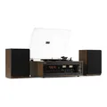 Produktbild: Audizio Boston - Plattenspieler mit Lautsprecher, CD-Player, DAB+ Radio, Schallplattenspieler Bluetooth & USB - Stilvolle HiFi-Anlage für Vinyl, Musik-Streaming & Radio - Riemenantrieb & Retro Design