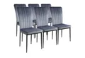 Produktbild: Albatros International Esszimmerstuhl Esszimmer Stühle 4 er Set MODENA, Stuhl Stühle Esszimmerstühle, Küche (6er Set, Grau, Samt Bezug), Küchenstuhl Küchenstühle Essstühle für den Esstisch Ess Stühle