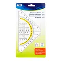 Produktbild: TSI Geodreieck Hypotenuse 250mm 25cm Griffleiste Geometrie Dreieck Schule Lineal