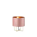 Produktbild: Fischer & Honsel Aura Tischlampe, Tischleuchte E27 Stoffschirm rose samt gold ..