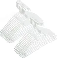 Produktbild: 100 Stk. Kunststoff Kleiderbügel  Weiß Wäschebügel Bügel Drehbar Haken
