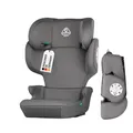 Produktbild: capsula® Kindersitz-Isofix-I-Size I Gruppe II/III, 15–36 kg, 100–150 cm, 4–12 Jahre, faltbar, 14-fach verstellbar, Seitenschutz, universeller Autositz für Kinder, grau