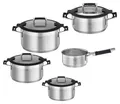 Produktbild: RÖSLE SILENCE PRO Kochtopf-Set 5-teilig Topfset Edelstahl mit Glasdeckel