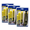 Produktbild: 3x Universalmesser-Set Cuttermesser 2-teilig Ersatzklingen Teppichmessser KINZO