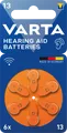 Produktbild: VARTA AIR 13 - Hörgerätebatterie, Zink-Luft, 7,8x5,35 mm, Aid 13, 6er-Pack