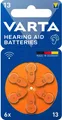Produktbild: VARTA V13 Acoustic (x6) für Hörgeräte 1.4V Zink/Air