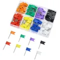 Produktbild: Fahnennadeln bunt 160 Stück Pinnnadeln Kunststoff Metall für Pinnwand Landkarten