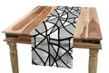 Produktbild: Abakuhaus Tischläufer Esszimmer Küche Rechteckiger Dekorativer Tischläufer, Schwarz-Weiss Thick Dünne Linien Tile