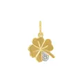 Produktbild: Amor Motivanhänger Damen Anhänger, mit Zirkonia synth., 1,6 cm, Gold, Kleeblatt, Kommt in Schmuck Geschenk Box, 2013540