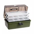 Produktbild: Angelkoffer Angelkasten 3Ladig Angelkiste Angelzubehör 36,5x22x20cm Zite Fishing