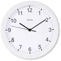 Produktbild: Hama Wanduhr Elba, Kunststoff, analog, Quarzuhr, Ø 25 cm, weiß, lautlos