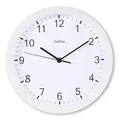 Produktbild: Hama Wanduhr analog (ohne Tickgeräusche groß, Moderne Wanduhr auch für Senioren, Kinder und Teenager, Wanduhr Quartz minimalistisch, Wohnzimmeruhr, Küchenuhr, Ø 25 cm, Glas Abdeckung) weiß