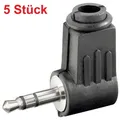 Produktbild: 90° Stereo Klinke Winkelstecker Stecker 3,5mm Lötversion für Mikrofon Kopfhörer