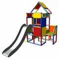 Produktbild: Moveandstic 6013 - großer Spielturm Lisa mit Rutsche und kleinen Anbau (Multicolor 7 Farben)