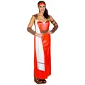 Produktbild: dressforfun Kostüm Frauenkostüm römische Gladiatorin, Herzform-Dekolleté mit goldener Borte rot L | L