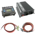 Produktbild: Solar Set 30A 1500 Watt Wechselrichter Laderegler Kabel 12V PV
