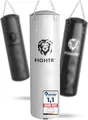 Produktbild: FIGHTR® Boxsack gefüllt/ungefüllt - extrem robust & langlebig | Boxsack Set inkl. 4-Punkt-Stahlkette für Boxen, Kickboxen, MMA, Muay Thai und weitere Kampfsportarten (leer, Weiß)