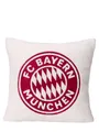 Produktbild: FC Bayern München Kopfkissen FC Bayern München Dekokissen I Sofakissen I Sherpa I Weiß I 45 x 45 cm