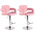 Produktbild: TPFLiving Barhocker, Rosa, Textil, Rundrohr, 52x100x55 cm, Esszimmer, Barmöbel, Barhocker