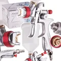 Produktbild: Auarita HVLP-Technologie Spritzpistole H-887P 2,5 mm Düse Langlebig 600 ml Fassungsvermögen zum Lackieren DREI Einstellmodi Sehr effizient Gut für schwere Materialien