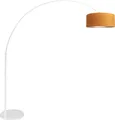 Produktbild: Steinhauer - stehlampe - Sparkled Light - weiß - metall veloursstoff - bogenlampe - E27 - 7173W
