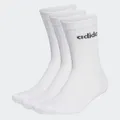 Produktbild: adidas Unisex Linear Crew Cushioned Socks 3 Pairs, White / Black, 42-45